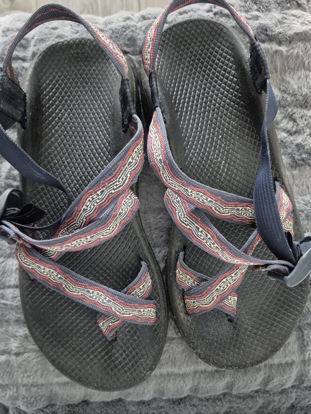 Chaco Navy Blue and Black Sport Sandal Strap Detail